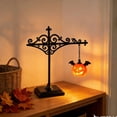 thumbnail image 3 of Vintage Bookshelf Lamp, Halloween Pumpkin-shaped Bookshelf Lighting Fixture, Desktop Reading Night Light with Bookend-Style Base for Home Library, Miniature Bookcase Lighting, B, 3 of 7