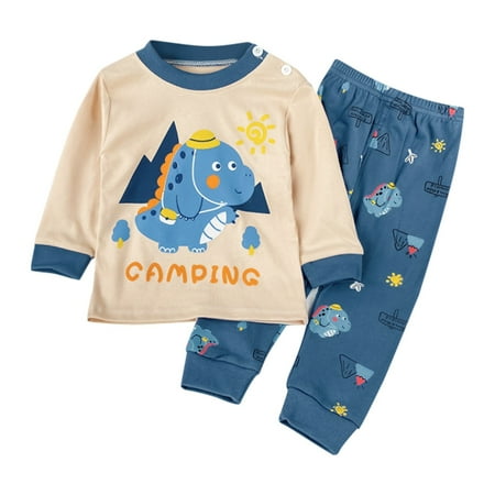 

Girls Boys Toddler Soft Pajamas Toddler Cartoon Prints Long Sleeve Kid Sleepwear Sets Features: 3 Month Old Boy Clothes Dresses Baby Boy Toddler Boy Suit Bodysuit Baby Boy 6 Month Boy Clothes Winter