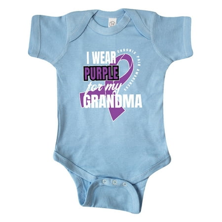 

Inktastic Chronic Pain I Wear Purple For My Grandma Gift Baby Boy or Baby Girl Bodysuit