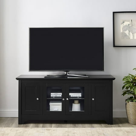 Walker Edison - 52" 4 Door Media Storage TV Stand for Most Flat-Panel TV's up to 58" - Black