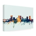 thumbnail image 3 of Trademark Fine Art Michael Tompsett Fort Worth Texas Skyline Blue Canvas Wall Art - 16x24, 3 of 5