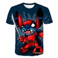 thumbnail image 1 of Camiseta de punto de Disney para niños y niñas, camisetas para niños, camiseta de manga corta, ropa de punto de verano, camiseta estampada de dibujos animados, ropa para niños 12T Gao Jinjia LED, 1 of 2