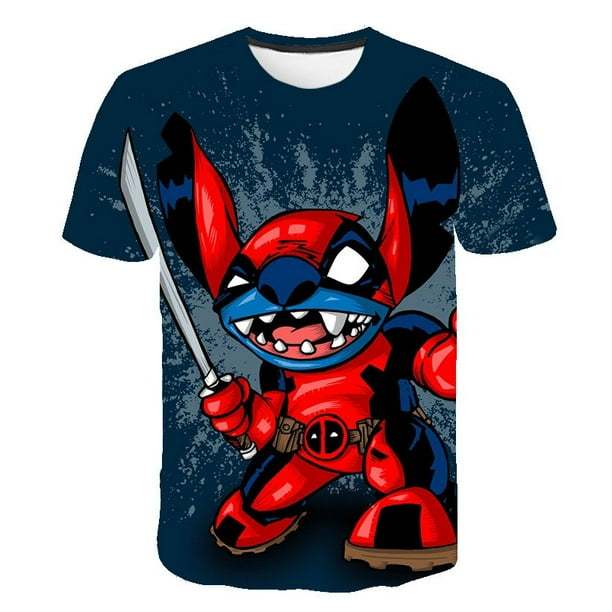 Camiseta de punto de Disney para niños y niñas, camisetas para niños, camiseta de manga corta, ropa de punto de verano, camiseta estampada de dibujos animados, ropa para niños 6T Gao Jinjia LED