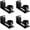 Pack of 4, variant on XIMEI Barn Door Floor Guide, Sliding Barn Door Bottom Adjustable Roller Guide, 8 Setup Options, Quiet Operations, Flush Design with Felt Strips, 1-Pack