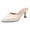 Beige, variant on Women's Kitten Heeled Mules Pointed Toe Wedding Slip on Shoes Bride Stilettos Pumps Heeled Dressy Sexy Fashion Pumps Black Size 9