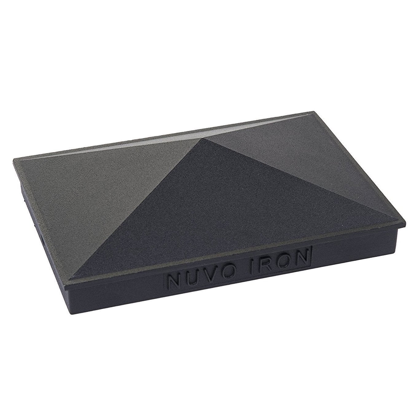 Black Nuvo Iron Pyramid Aluminium Post Cap for 7.5" x 7.5" 8" x 8" Posts 