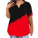 thumbnail image 1 of Camisetas Casuales de las Mujeres Largo Casual Impreso Cuello Redondo Suelto Top, Camiseta de Verano de Manga Corta, 1 of 4