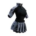 thumbnail image 3 of Conjunto de uniforme femenino, camisa, falda, ropa de entrenamiento, ropa informal de moda, accesorios de cosplay para coleccionistas a escala para Abrigo negro, 3 of 10