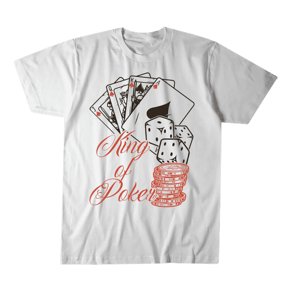 Trust The Universe Graphic T-shirt King of Poker Cotton, Size S-2XL