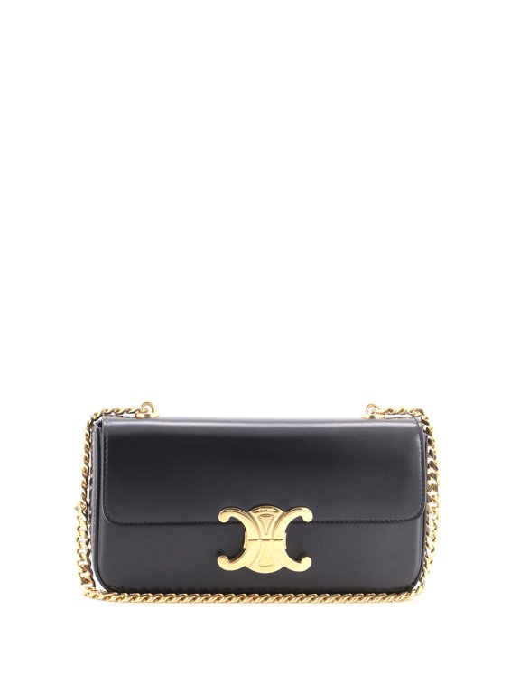 Pre-Owned Triomphe Chain Shoulder Bag Leather Small By Rebag