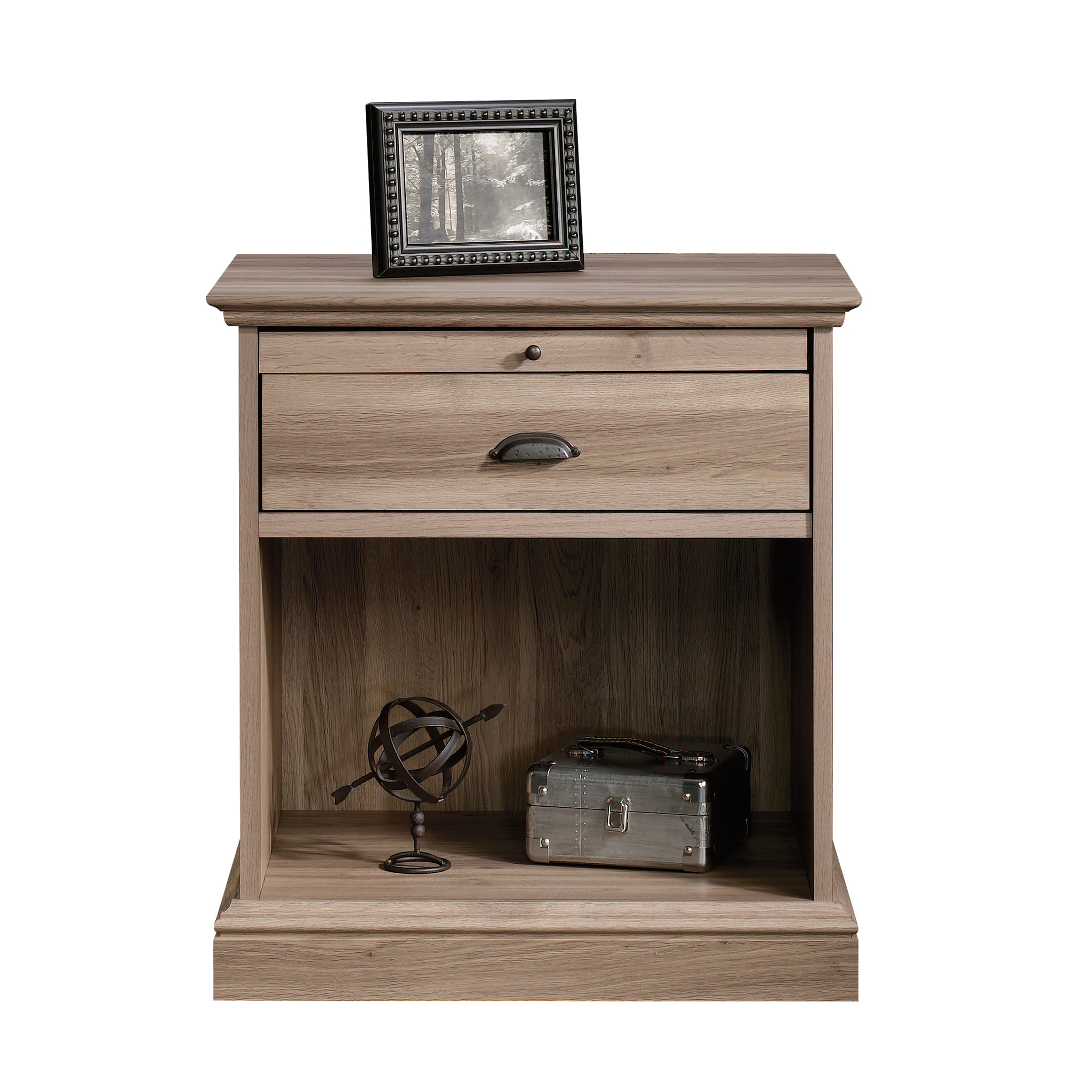 Sauder Barrister Lane Transitional Nightstand Salt Oak Finish Walmart Com Walmart Com