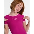 thumbnail image 4 of Wonder Nation Girls Sporty Graphic Top with Short Sleeves, Sizes 4-18 & Plus, 4 of 5