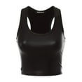 thumbnail image 3 of MixMatchy Women's Faux PU Leather Racerback Tank Top, 3 of 4