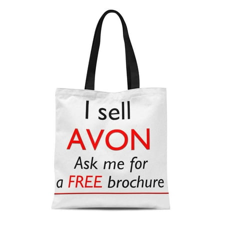ASHLEIGH Canvas Tote Bag Lady Avon Professional Tote Makeup Sales Promotional Marketing Cosmetics Reusable Handbag Shoulder Grocery Shopping