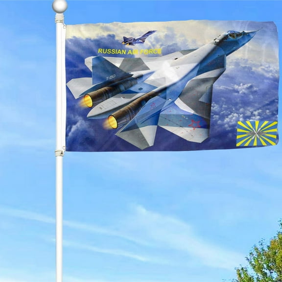 Bayyon Russian Air Force Flag Banner with Grommets 3x5Feet Man cave Decor