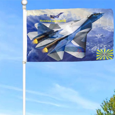 Bayyon Russian Air Force Flag Banner with Grommets 3x5Feet Man cave Decor