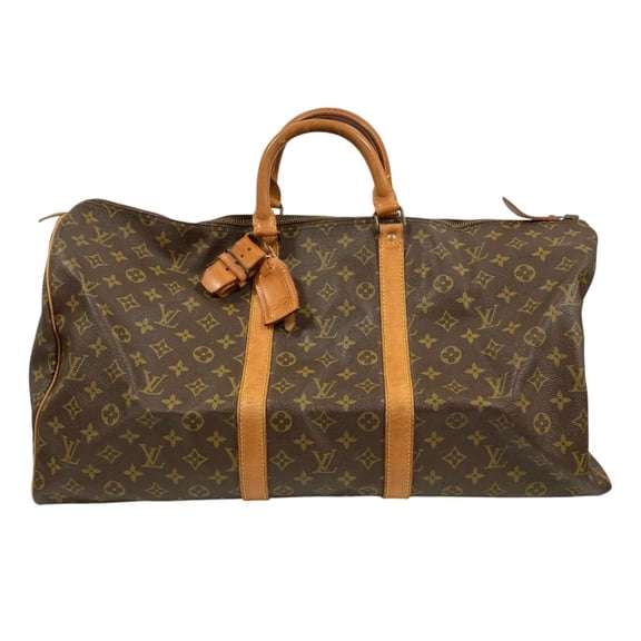 Pre-Owned LOUIS VUITTON Louis Vuitton Keepall 55 Monogram Boston Bag M41424 Brown Men's and...