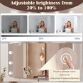 thumbnail image 3 of Swafrrt 48‘’x36'' LED Makeup Mirror with Round Corner Light, Tempered Glass Hollywood Vanity Mirror with LED Bulb, Suitable for Desktop, Wall Mount, White, 3 of 8