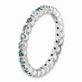 thumbnail image 3 of Sterling Silver Stackable Expressions Blue Topaz Ring - Size 7, 3 of 3