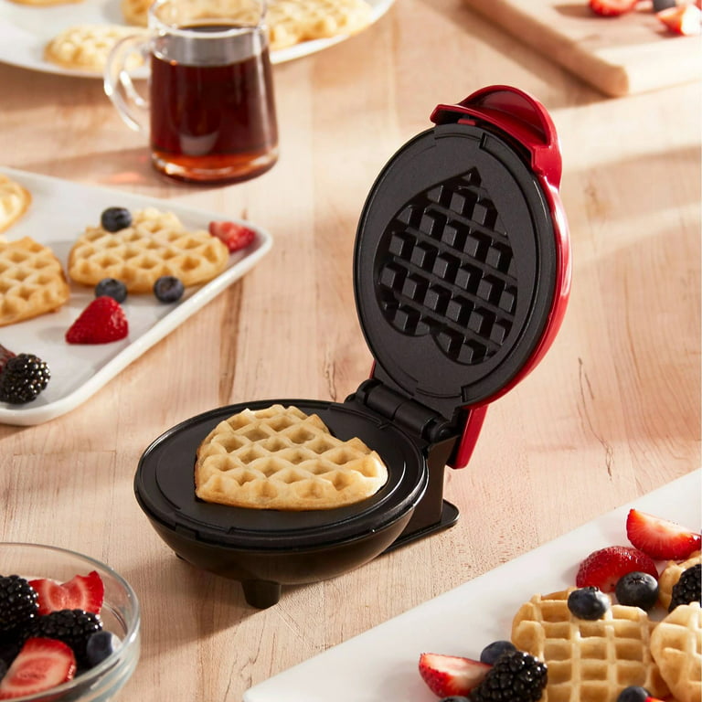 Gaiseeis Heart Mini Waffles Maker Valentines Day Gift Double-Sided  Non-Stick Pan Kitchen Appliances A A