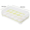 thumbnail image 4 of FNGZ Food Storage Large Capacity Egg Holder for Refrigerator Egg Fresh Storage Box for Fridge Egg Storage Container Organizer Clear Plastic Storage Container Kitchenaid Green, 4 of 10