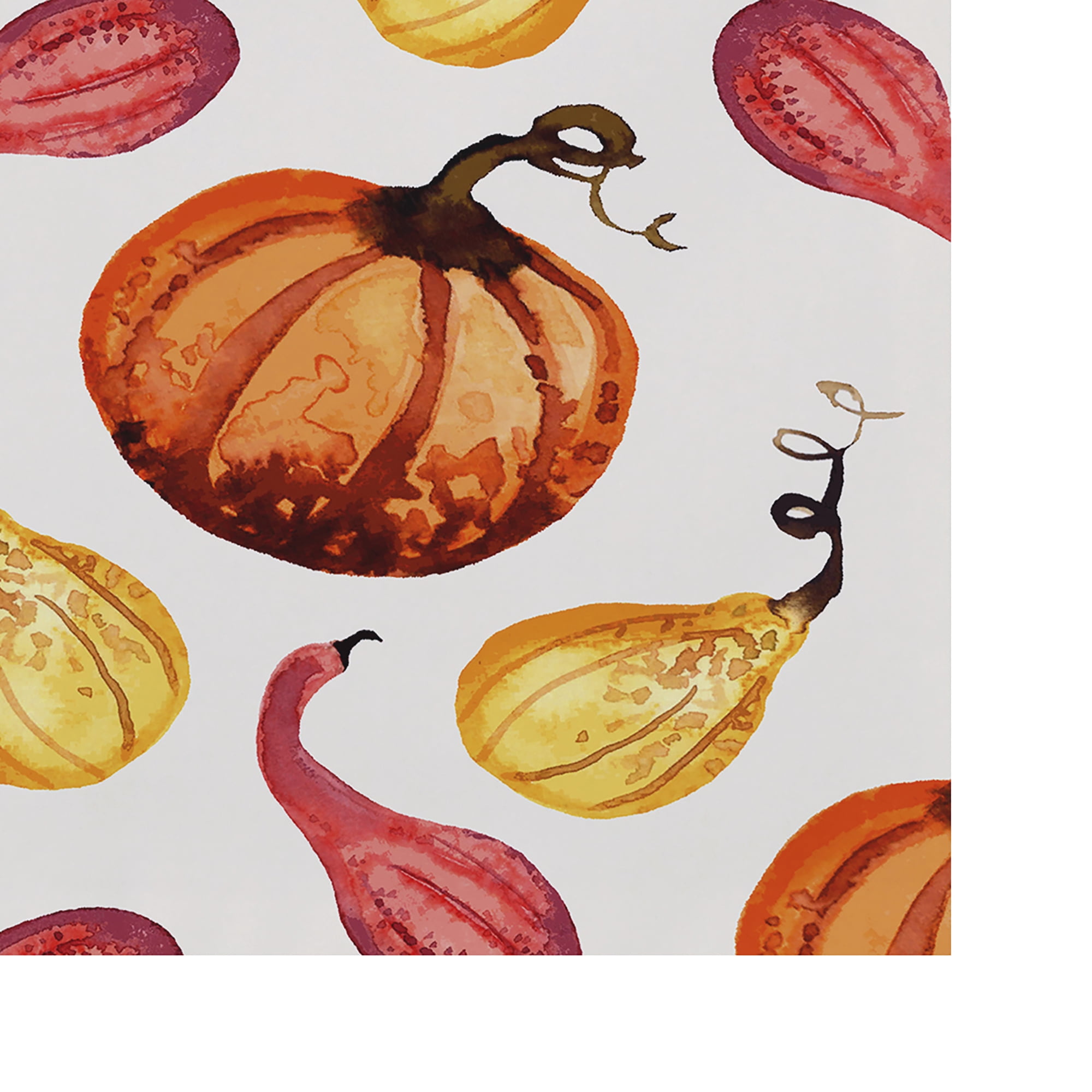 Simply Daisy Gourds Galore 18 x 14 Inch Cream Fall Print Placemat (Set of 4)