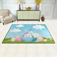thumbnail image 3 of SKYSONIC Happy Easter Area Rug Pad 60x39 inch, 100% Light Weight Polyester Fabric for Living Bedroom, 3 of 6