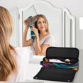 thumbnail image 3 of Hair Tools Storage with Heat Resistant Mat- Colorful Lines Printed Curling Iron Travel Bag/Flat Iron Case for Women, 3 of 8