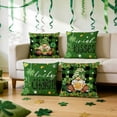 thumbnail image 6 of Cheapark St. Patricks Day Irish Clover Print Pillow Cover Decorative Sofa Seat Cushion Soft Breathable Green Themed Home Holiday Decor, 6 of 6