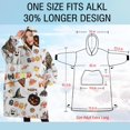 thumbnail image 4 of Oversized Wearable Blanket Hoodie,Halloween Decoration Pattern Sherpa Blanket Hoodie with Super Pockets,Super Warm Fuzzy Pullover for Women & Men, 4 of 6
