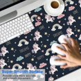 thumbnail image 2 of Long Mouse Pads for Desk,Blue Cartoon Unicorn Rainbow Cloud Love Dream Desk Mats on Top Of Desks, Desk Mouse Pad Extra Large with 3mm Non-Slip Base and Stitched Edge for Gaming,Work,Home 47.3"x23.6", 2 of 5
