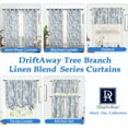 thumbnail image 6 of DriftAway Tree Branch Valance Linen Thermal Insulated Rod Pocket Window Curtain Valance, 52" x 14" Plus 2" Header, Blue, 6 of 8