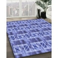 thumbnail image 3 of Ahgly Company Machine Washable Indoor Round Transitional Denim Blue Area Rugs, 6' Round, 3 of 7