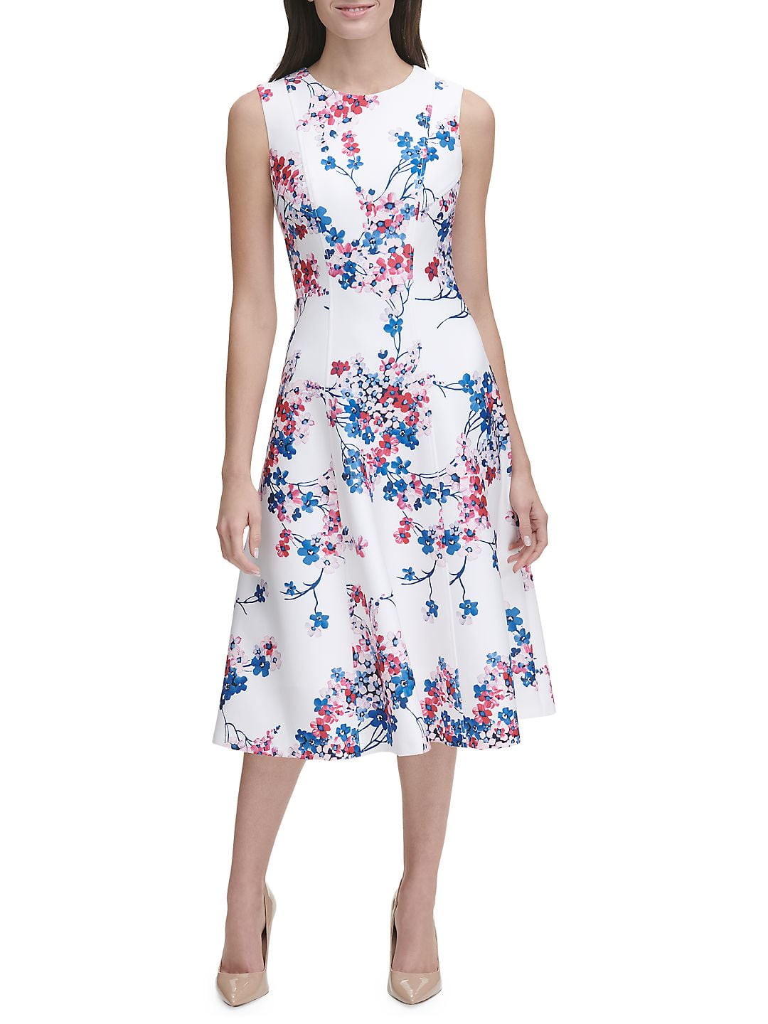 floral scuba dress