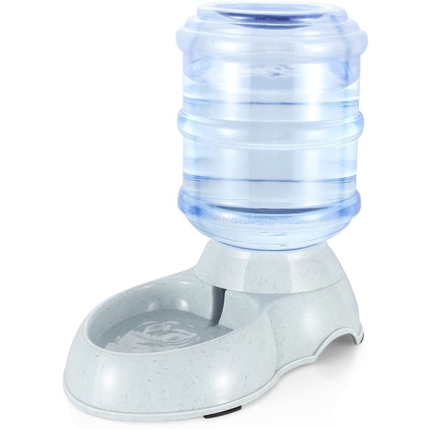 Liry Products Estación dispensadora de agua para mascotas Bebedero automático por gravedad Reponer Fuente de agua potable autodispensadora Perro Gato Tazón para animales Soporte para platos MFZFUKR LT288