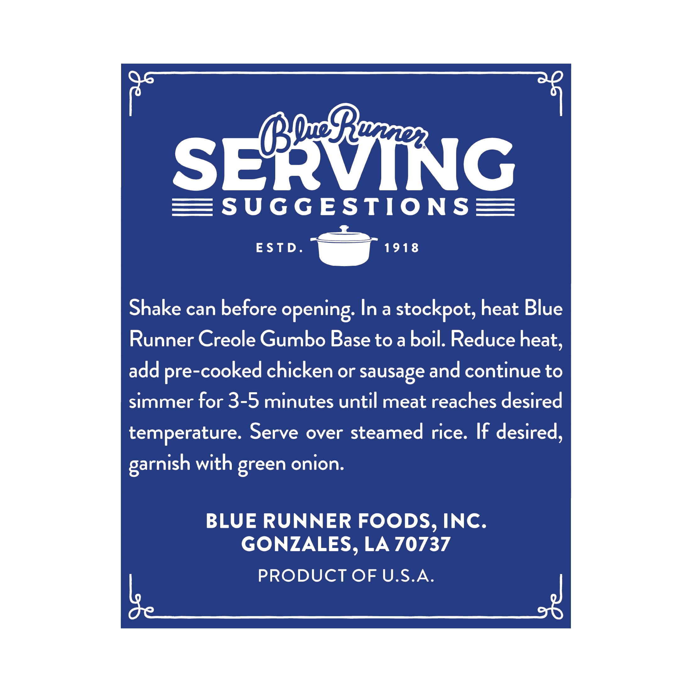 (3 pack) Blue Runner Creole Gumbo Base, 25 oz Can