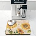 thumbnail image 2 of Washable Rubber Sunflower Cute Floral Dish Drying Mats for Kitchen Counter Home Large Coffee Bar Pad Accessories and Decor for Utensils Stemware 16''x18'', 2 of 7