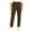 a-Brown439105, variant on Women's Casual Pants Solid Color Corduroy Tapered Pants Elastic Waisted Trousers With Patch Pockets For Casual Everyday Style Casual Pants