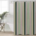thumbnail image 4 of Vintage Stripes Shower Curtain Set ，Waterproof Fabric Shower Curtains Black Green Gray Striped Retro Lines Shower Curtains for Bathroom,Bathroom Decor 72"x84", 4 of 7