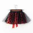 thumbnail image 3 of SonxaHe Big Girls Skirts Polka Dot Prints Stretch Waist Ballet Skirt with Hairpin Kids Party Dance Tulle Skirts,2-Piece Black,Sized 9-11, 3 of 5
