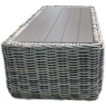 thumbnail image 3 of Hawaii Three-Tone Wicker Gray/Off White/Beige Coffee Table, 3 of 4