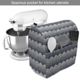 thumbnail image 2 of Abstract Stand Mixer Cover, Contemporary Dotted Circle Spouts Ovals Forming Simplistic Illustration, Kitchen Appliance Organizer Bag Cover with Pockets, 5 Quarts, Slate Blue and Beige, by Ambesonne, 2 of 4