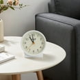 thumbnail image 2 of Unique Bargains Vintage Alarm Clock with Geometric Base White 3.6"L x 2.2"W x 3.7"H, 2 of 5