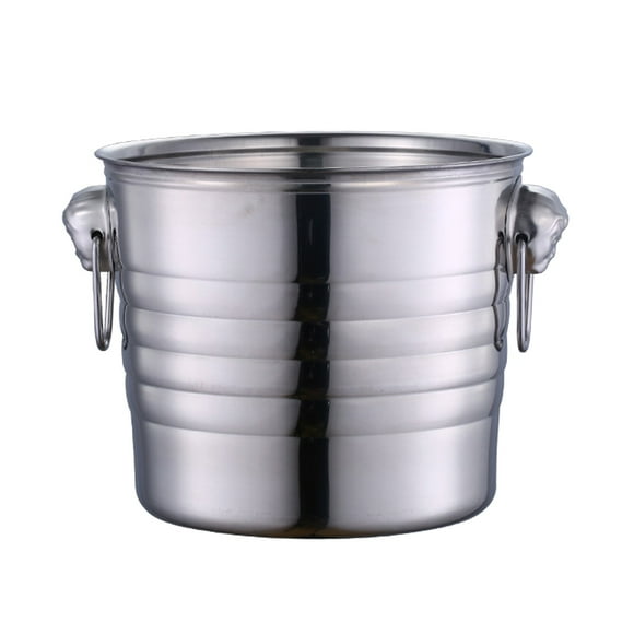 Amdohai Ice Bucket Well-made Stainless Steel Ice Cold Champagne Bucket