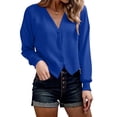 thumbnail image 2 of Yokua Womens Button Up Cardigan Knit Fabric Simple Design Long Sleeve Sweater Jacket, 2 of 8