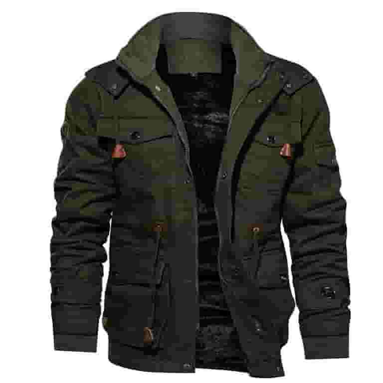 日本未入荷 for Jackets Winter Manxivoo Men, Lined Jacket Winter Men's WorkUtility&SafetyClothing