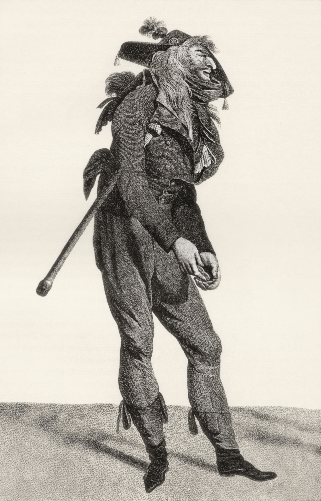Mens fashion during the French Revolution Les Incroyables Members of a fashionable aristocratic subculture in Paris during the French Directory From Illustrierte Sittengeschichte vom Mittelalter bis z