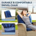 thumbnail image 4 of Bellefurn Patio Swivel Chairs Set of 2 Outdoor Swivel Rocker Patio Chair with Side Table,Wicker Patio Furniture Set for Porch Deck Backyard Poolside, 4 of 11