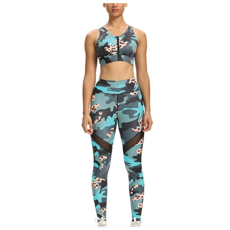 

Ziloco Women s Fashion Workout Leggings Fitness Sports Gym Running Yoga Athletic Pants pajama pants Blue L