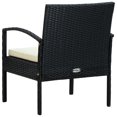 thumbnail image 4 of vidaXL Garden Chair with Cushion Poly Rattan Black, 4 of 8